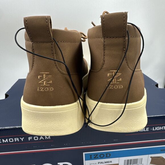 IZOD Palmer Men's Size 12 Lace-up Chukka Boots, Brown, New in Box - Picture 5 of 14